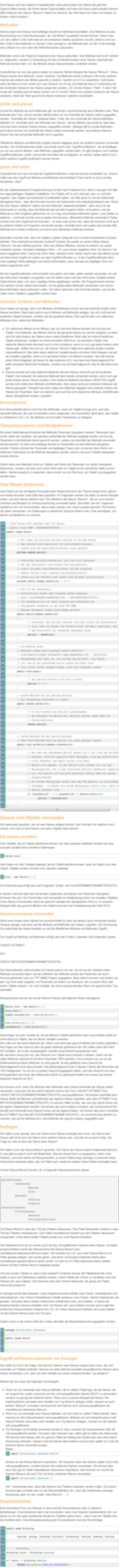 Klassen und Objekte (Java-Programmierung)